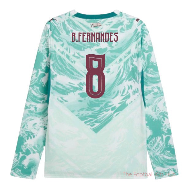 2026-2027 Portugal Long Sleeves Away Shirt (B.Fernandes 8)