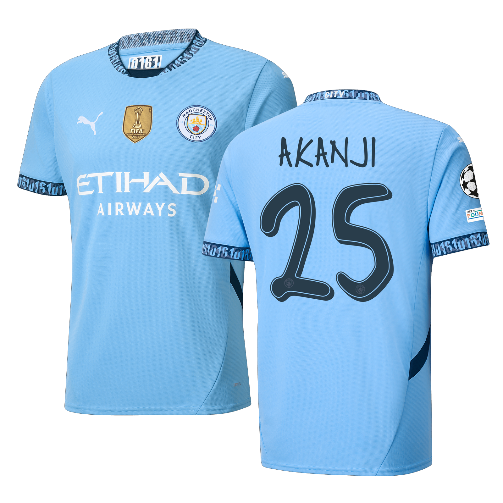 Manchester City Akanji 2024-2025 UCL Home Jersey – Authentic Shirt