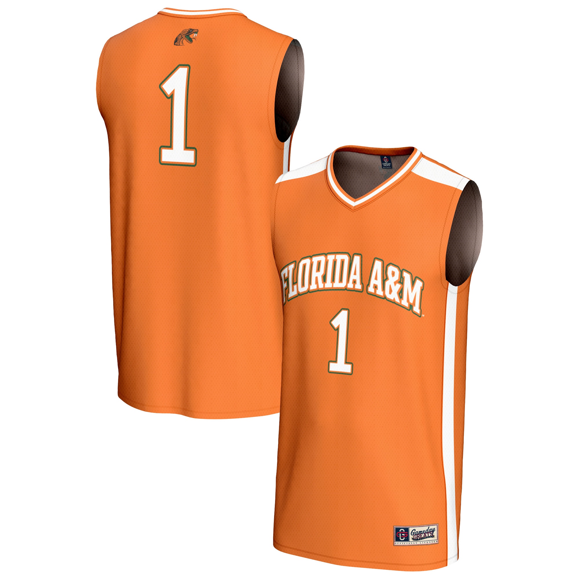 [DDG] Florida A&M Rattlers GameDay Greats Unisex Lightweight Collegiate Basketball Fashion Jersey - Orange