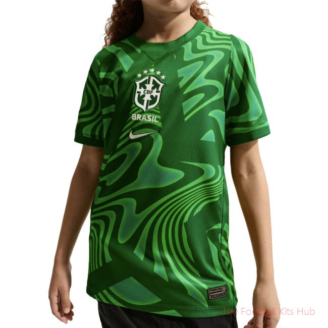 2026-2027 Brazil Goalkeeper Shirt (Green) - Kids