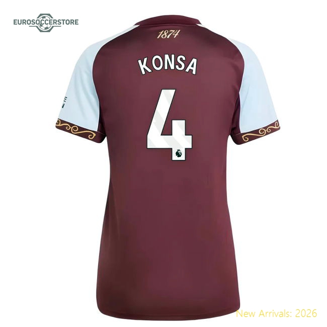 Aston Villa Womens Konsa Modern Jersey Drycell Soft-touch