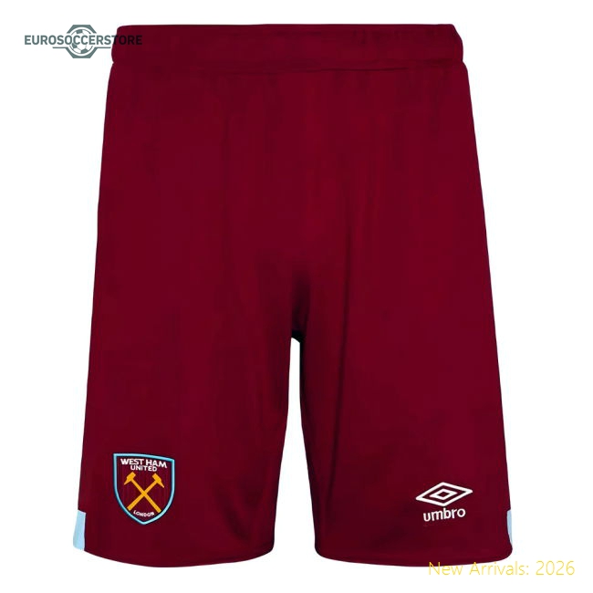 2023-2024 West Ham Home Shorts (Claret) - Kids
