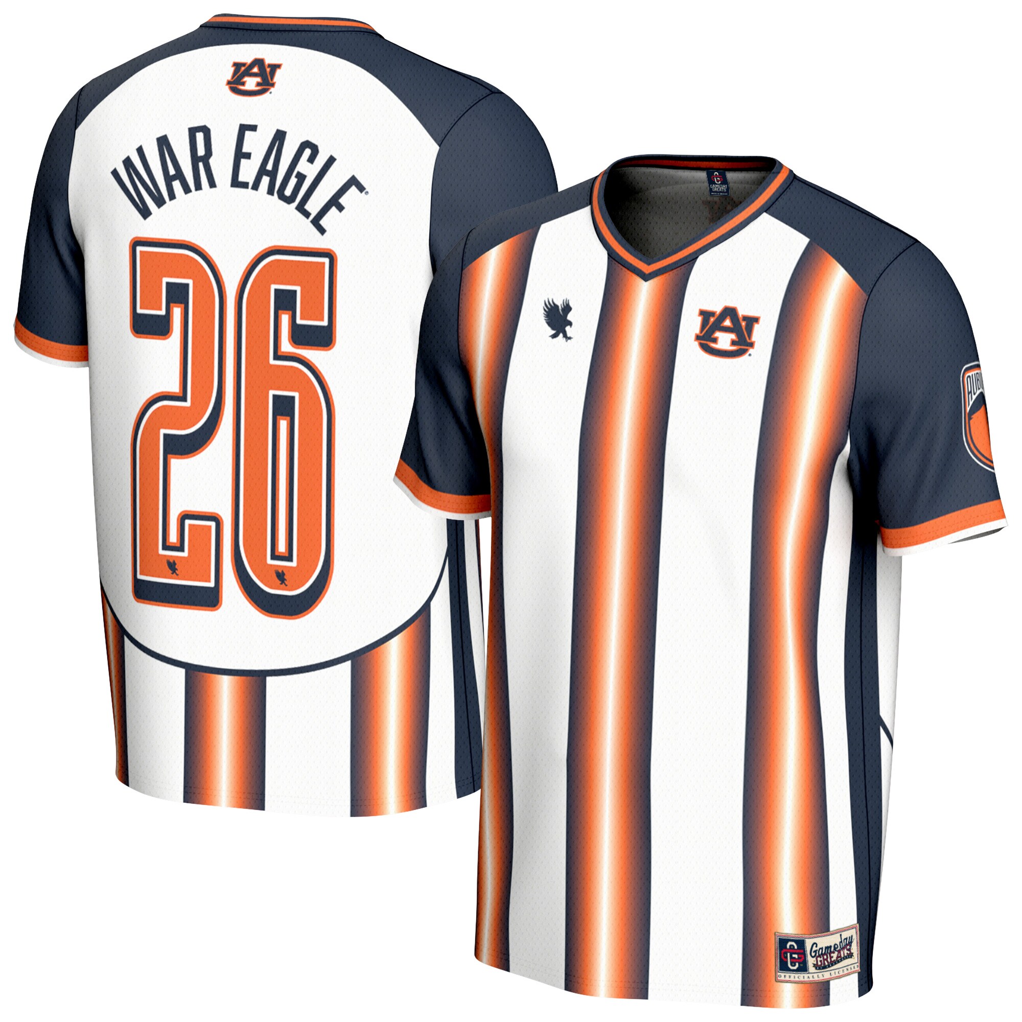 [LK] Auburn Tigers GameDay Greats Youth War Eagle Commemorative Fashion Soccer Jersey - White