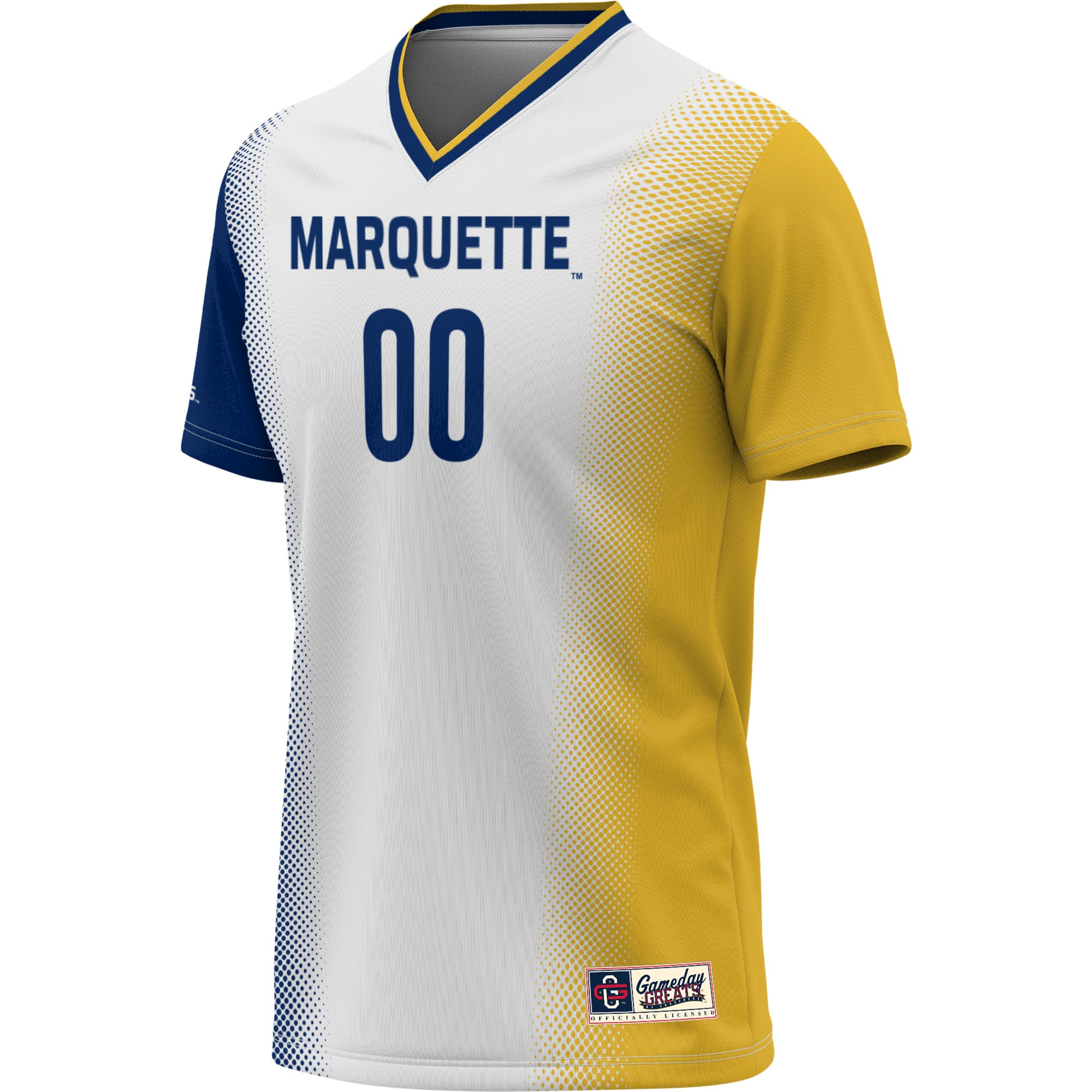 [SJH] Marquette Golden Eagles GameDay Greats Youth NIL Pick-A-Player Lightweight Women's Soccer Jersey - White