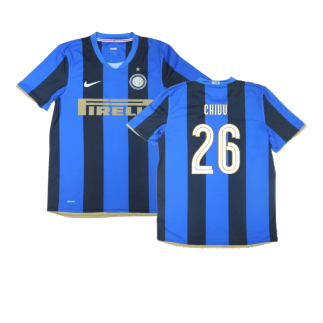 Inter Home Shirt Excellent S Chivu #26 Pro Series Avid 2024-2025 S...