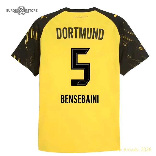 Top-Quality 2025-2026 Borussia Dortmund Authentic Home Shirt (Bensebaini