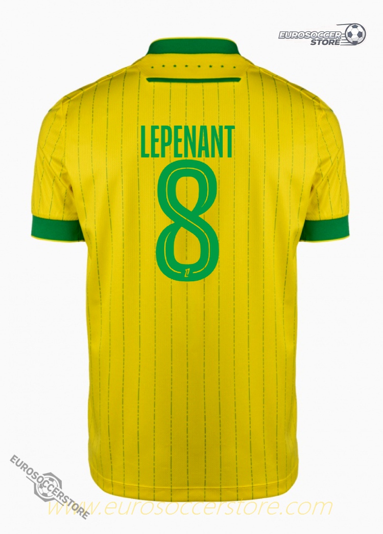 Nantes FC Home Jersey 25-26 Version Featuring LEPENANT 8