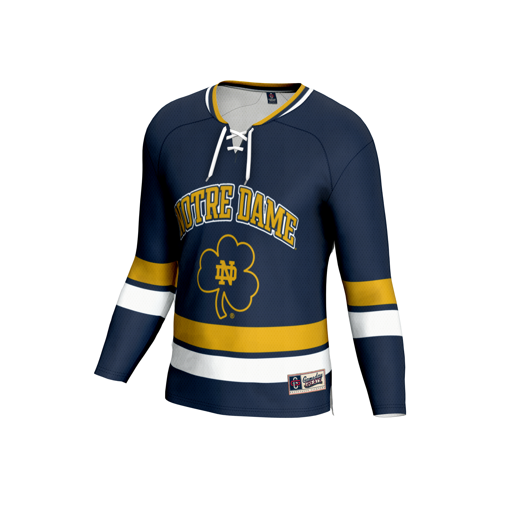 [DDG] Notre Dame Fighting Irish GameDay Greats Youth NIL Pick-A-Player Lightweight Men's Hockey Jersey - Navy