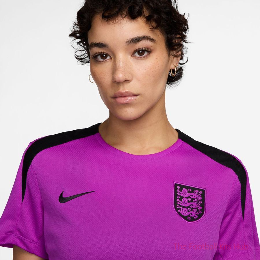 England Training T-Shirt Dri-FIT Strike Women's EURO 2025 - Vivid Purple/Black