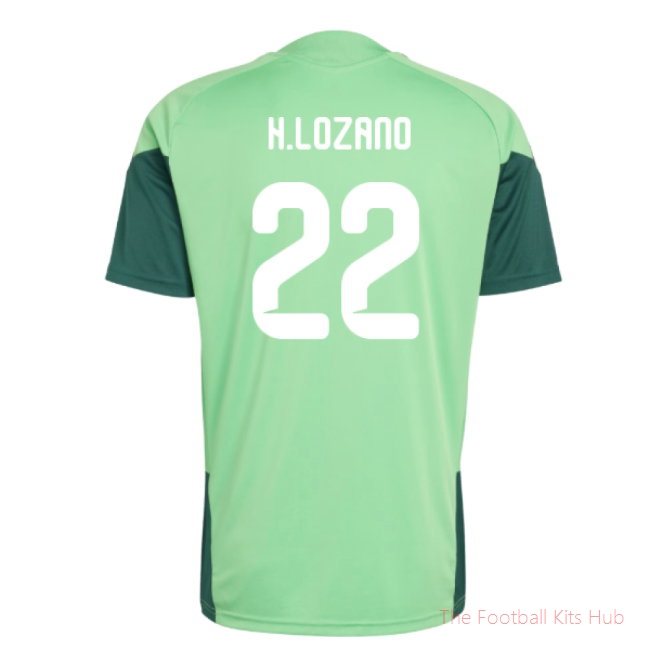 2026-2027 Mexico Training Jersey (Semi Flash Green) (H.Lozano 22)
