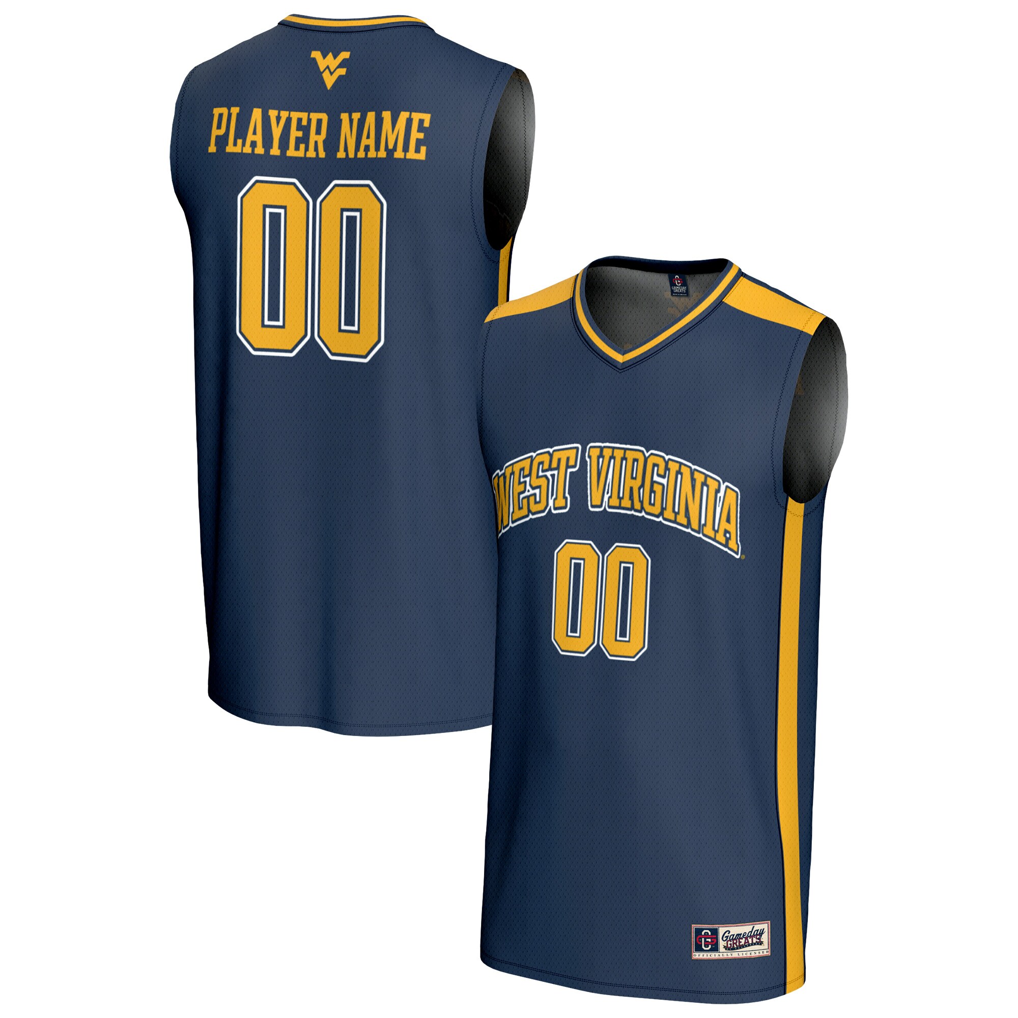 [DDG] West Virginia Mountaineers GameDay Greats Youth NIL Pick-A-Player Lightweight Women's Basketball Fashion Jersey - Navy