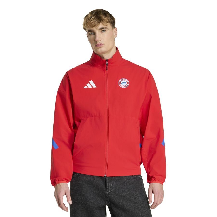 Bayern München Travel Jacket Anthem Red In Multiple Adult Sizes