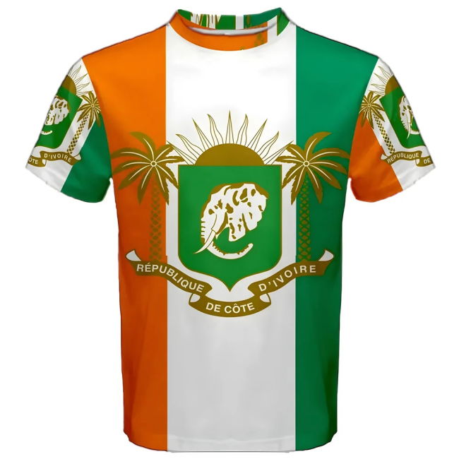Top-Tier Aero-Dynamic Ivory Coast Coat Of Arms Sublimated Sports
