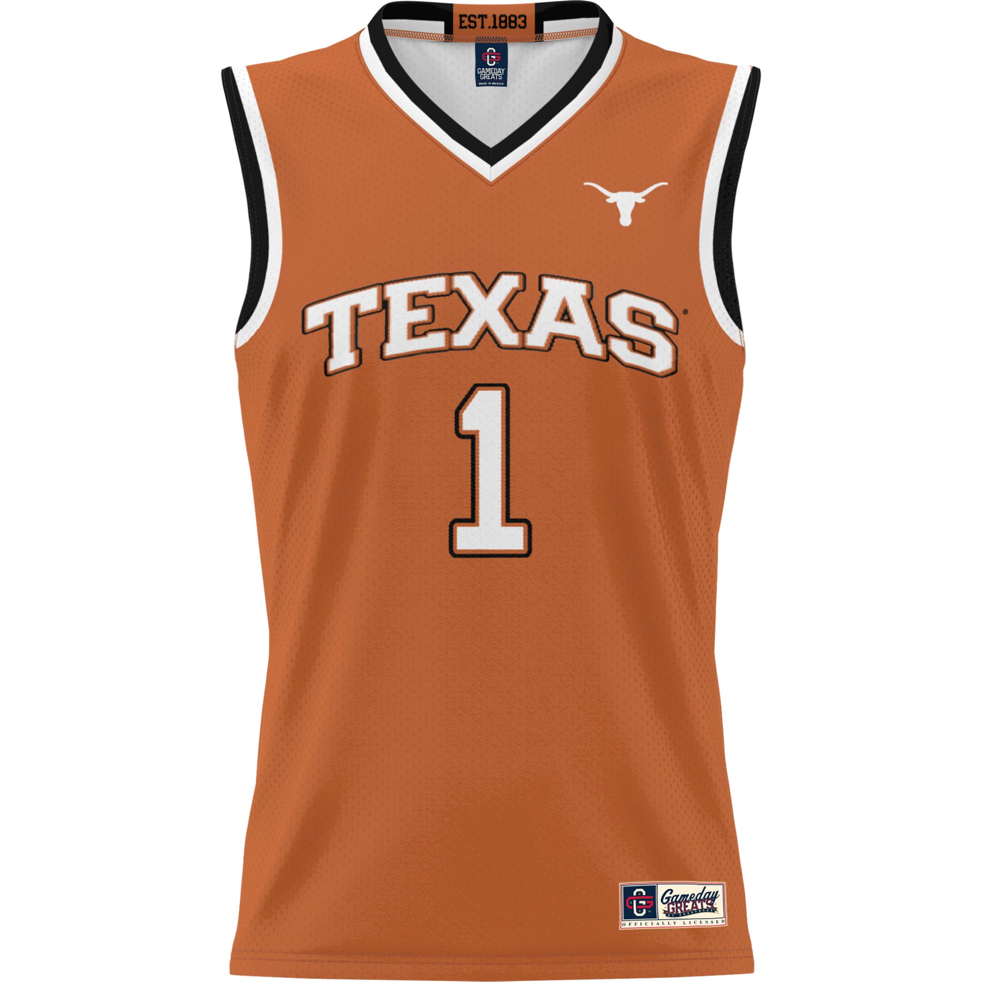 [DDG] Texas Longhorns GameDay Greats Lightweight Collegiate Basketball Jersey - Texas Orange