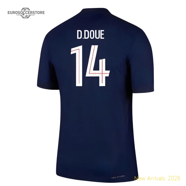 Supporter 2025-2026 Psg Home Dri-Fit Adv Authentic Shirt (D.Doue 14)