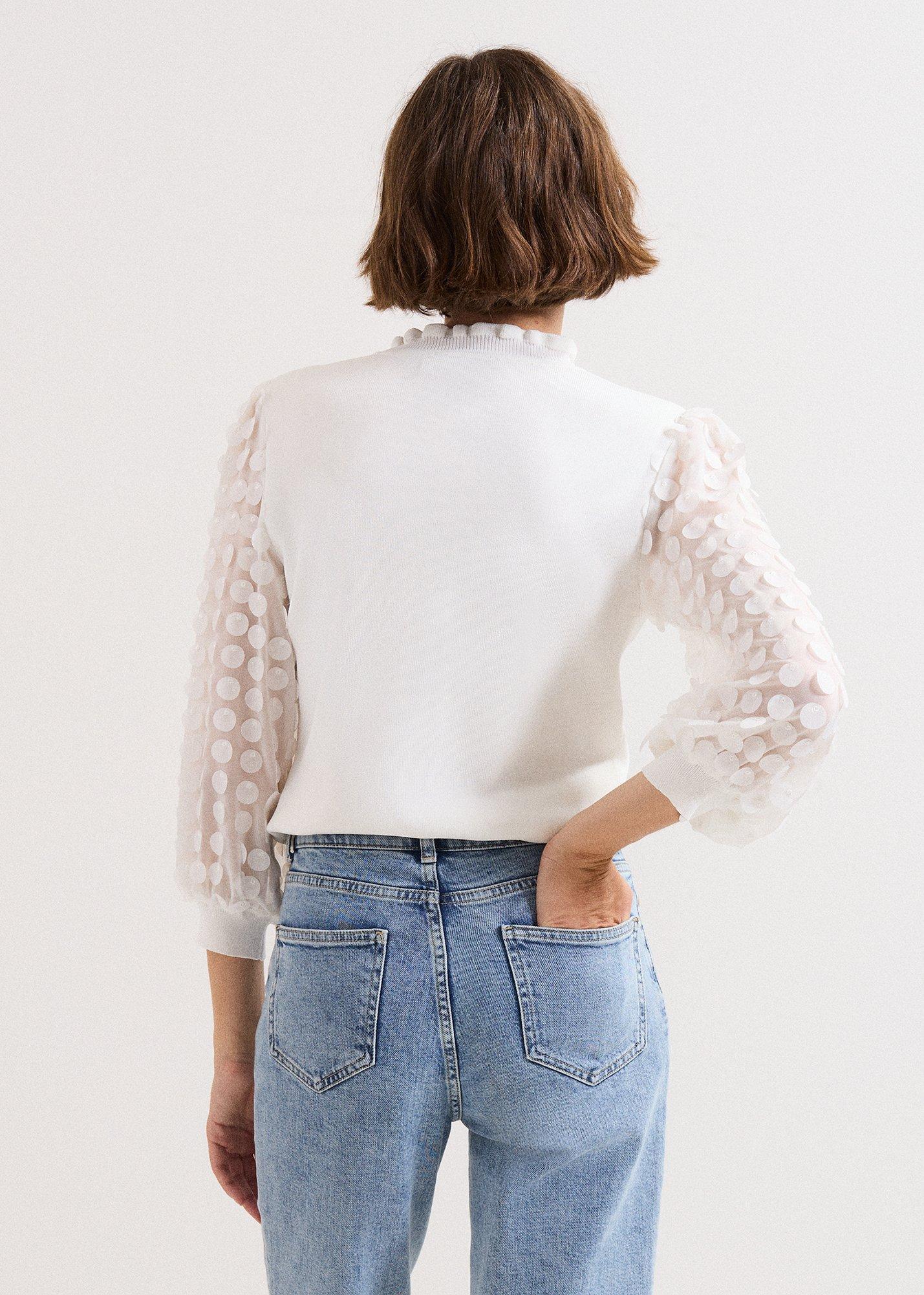 Shelly Woven Sleeve Detail Jumper