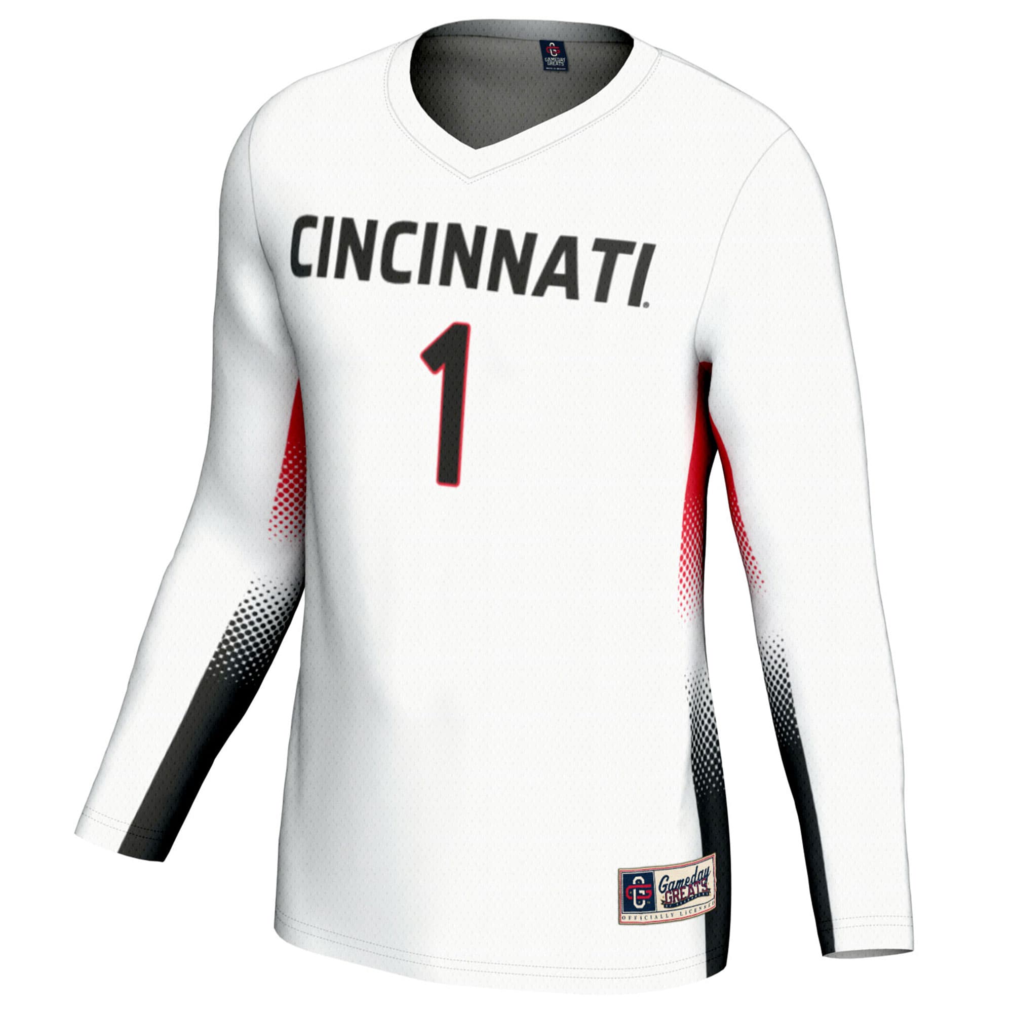 [DDG] Cincinnati Bearcats GameDay Greats Youth Lightweight Women's Volleyball Fashion Jersey - White