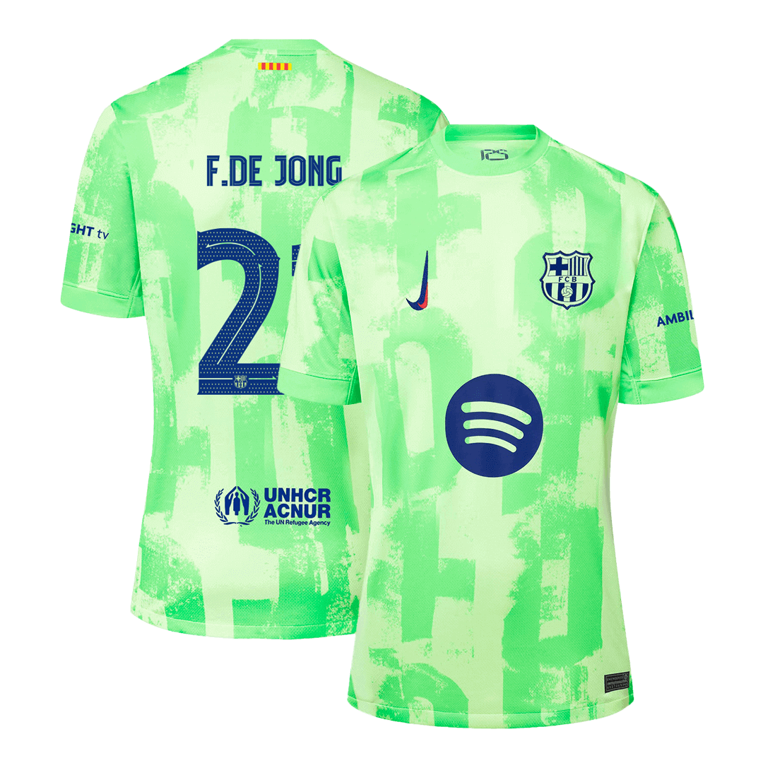 F.DE JONG #21 Barcelona Third Away Soccer Jersey 2024/25 - UCL Spotify