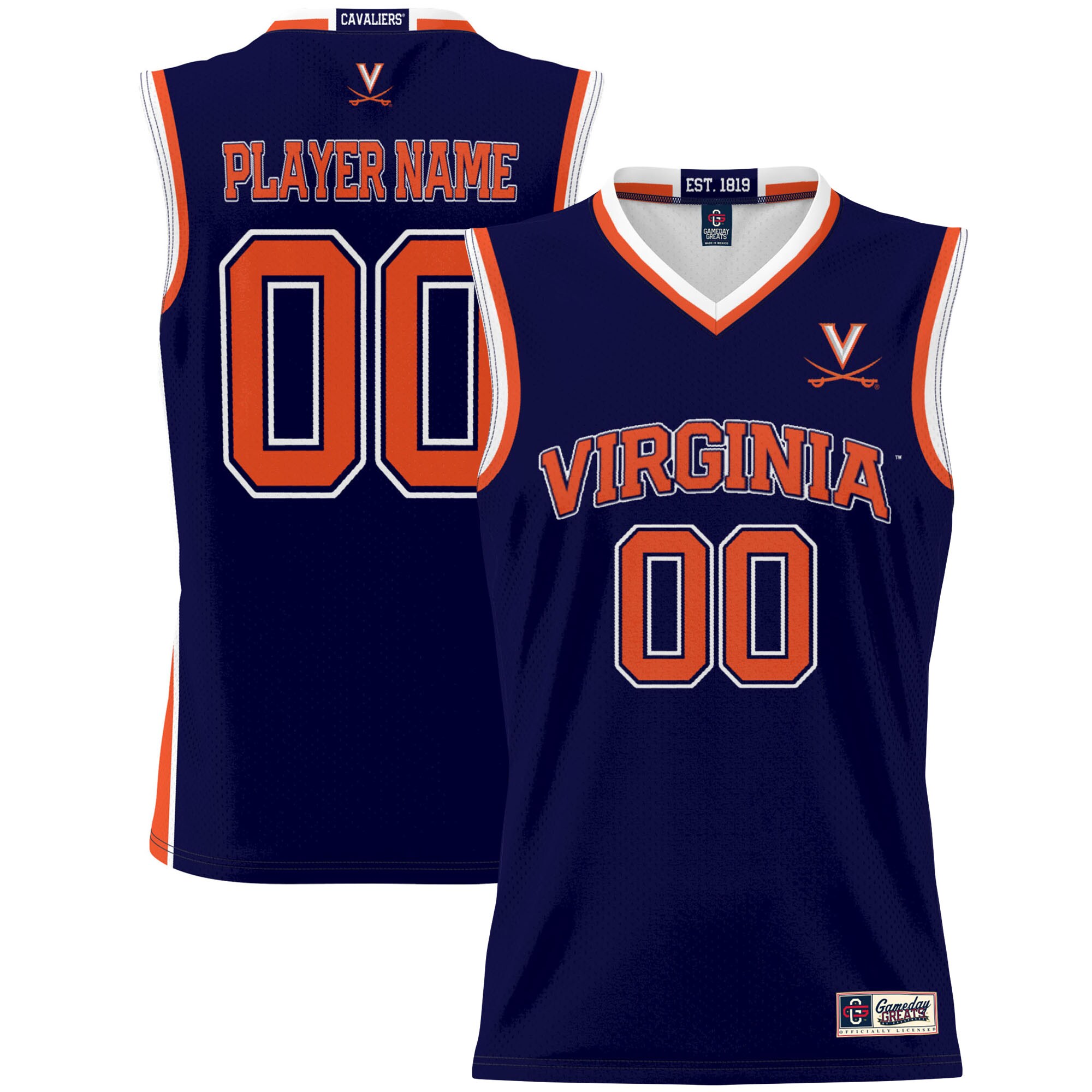 [DDG] Virginia Cavaliers GameDay Greats Youth NIL Pick-A-Player Lightweight Women's Basketball Jersey - Navy