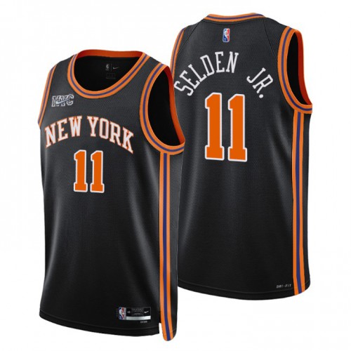 Nuggets Black York Knicks #11 Nike Jersey - Economical NBA Fan Apparel