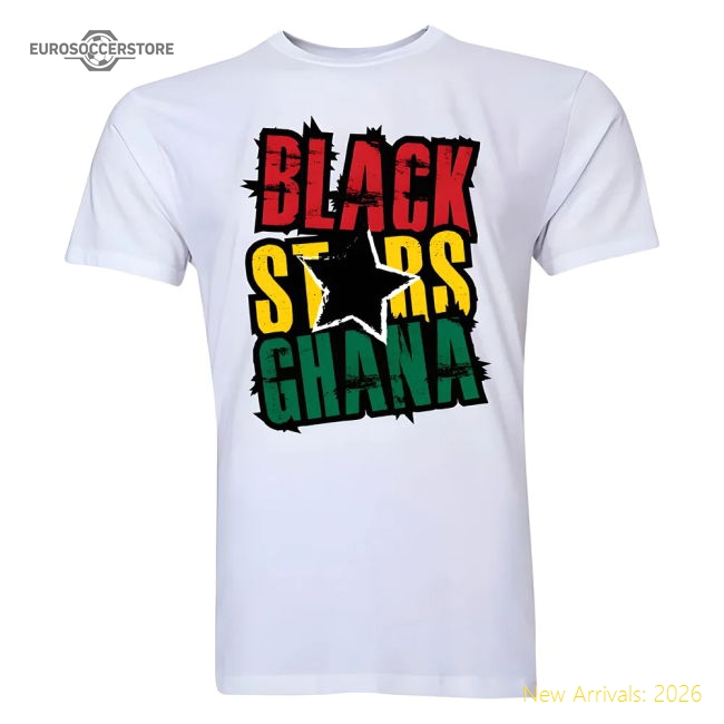 Ghana Black Stars T-Shirt (White) - Kids