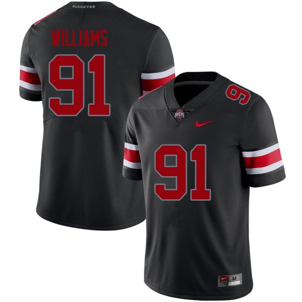 Ohio State Buckeyes Men Tyleik Williams #91 Nike Black Elite Series