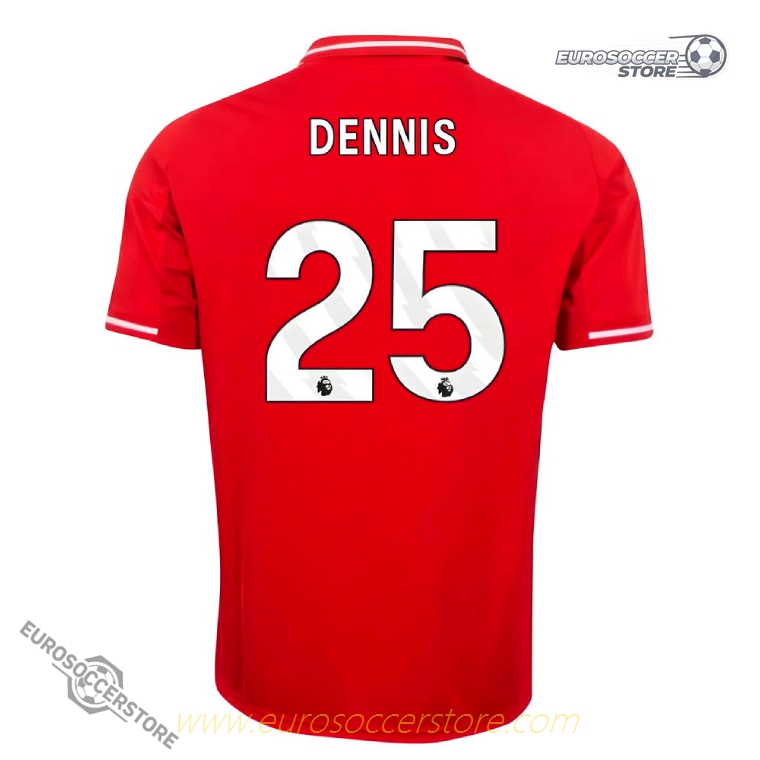Nottingham Forest 25-26 Season Home DENNIS #25 Football Jersey