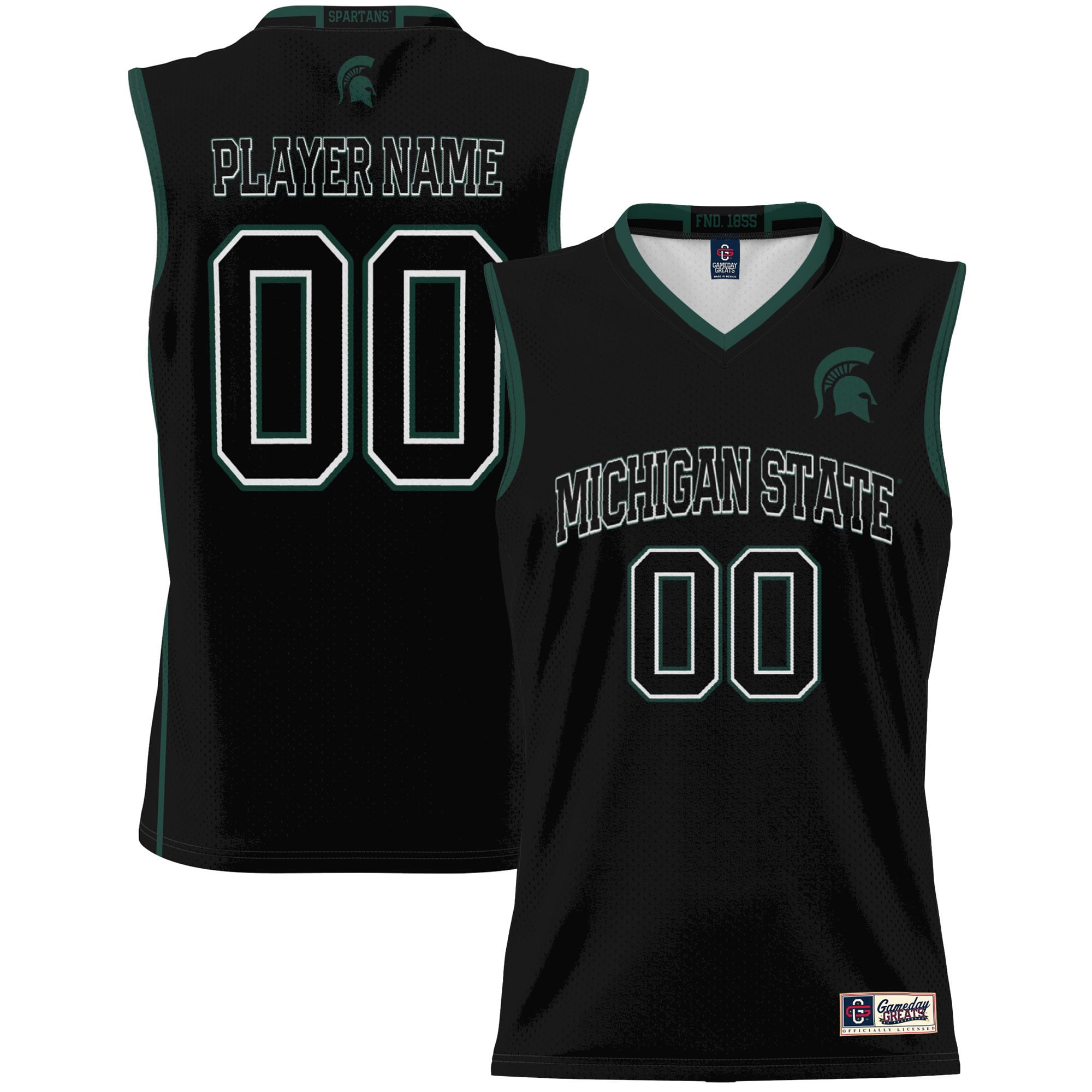 [NJP] Michigan State Spartans GameDay Greats Lightweight NIL Pick-A-Player Women's Basketball Jersey - Black