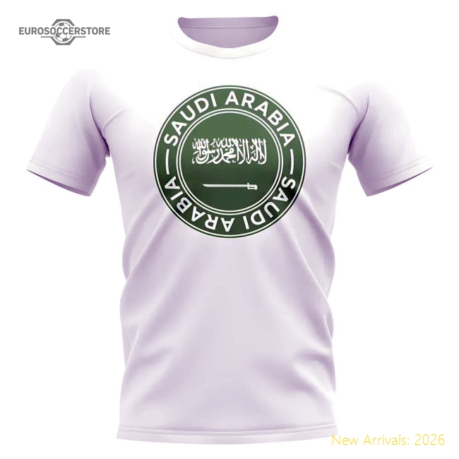Saudi Arabia Football Badge T-shirt (white) - Official Design