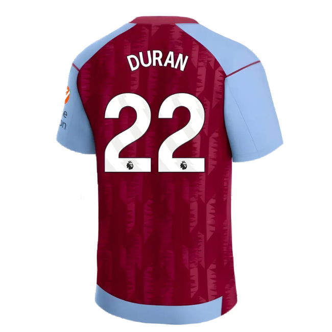 True Football Aston Villa Home Shirt Duran #22 Ultra Comfort New R...