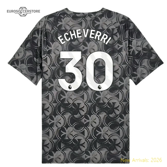 2025-2026 City Man Warm Up Jersey (Black) (Echeverri 30)