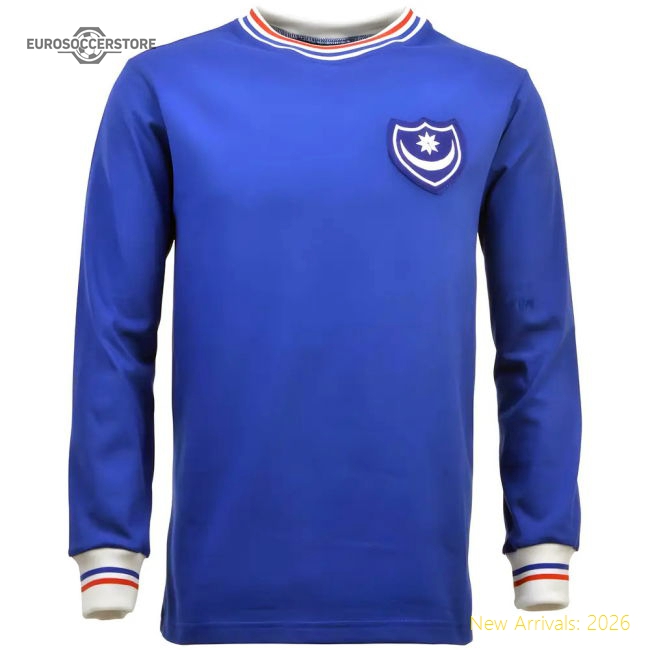 Official Portsmouth 1960s-1970s Retro Football Shirt - Premium