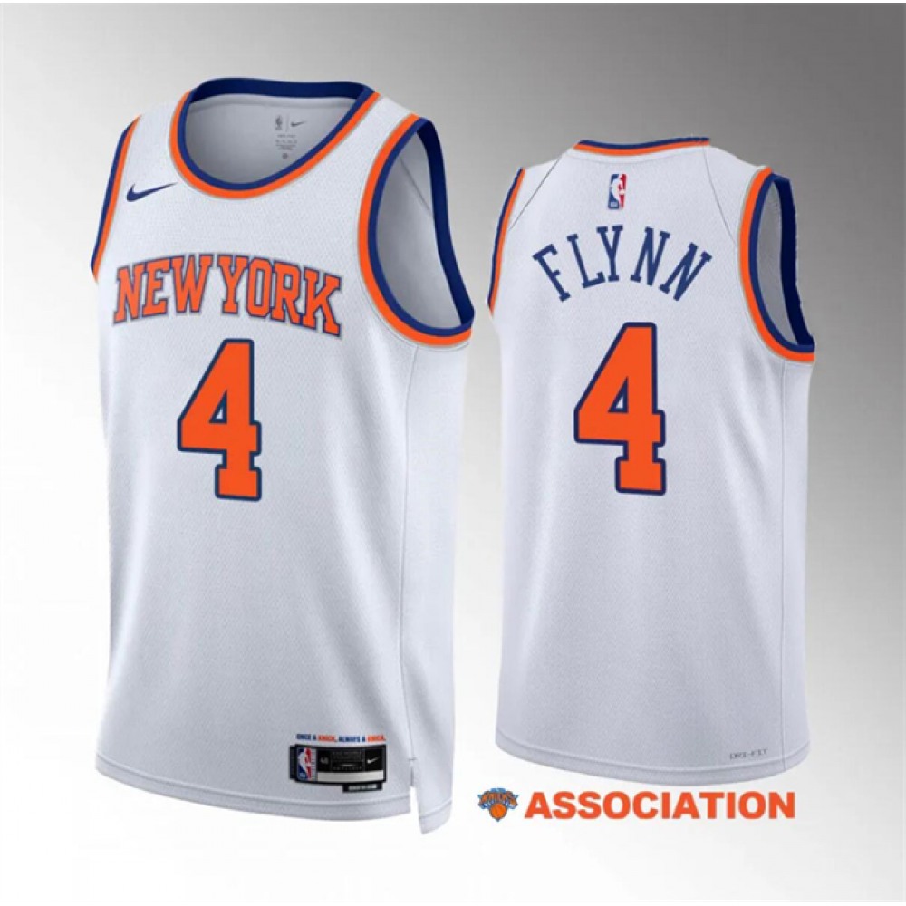Collector's Item Value Men's Knicks #4 Malachi White Basketball Jersey