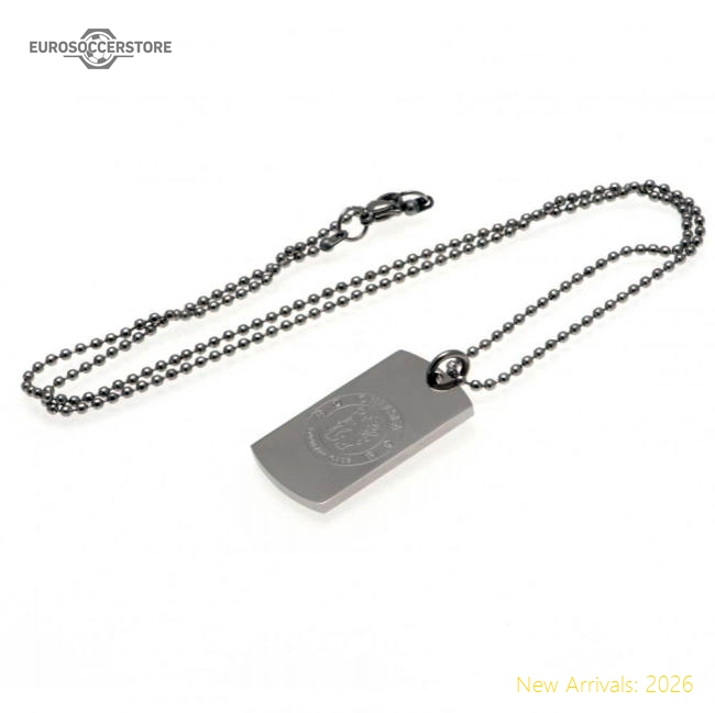Official Chelsea Fc Engraved Dog Tag & Chain - Premium Quality