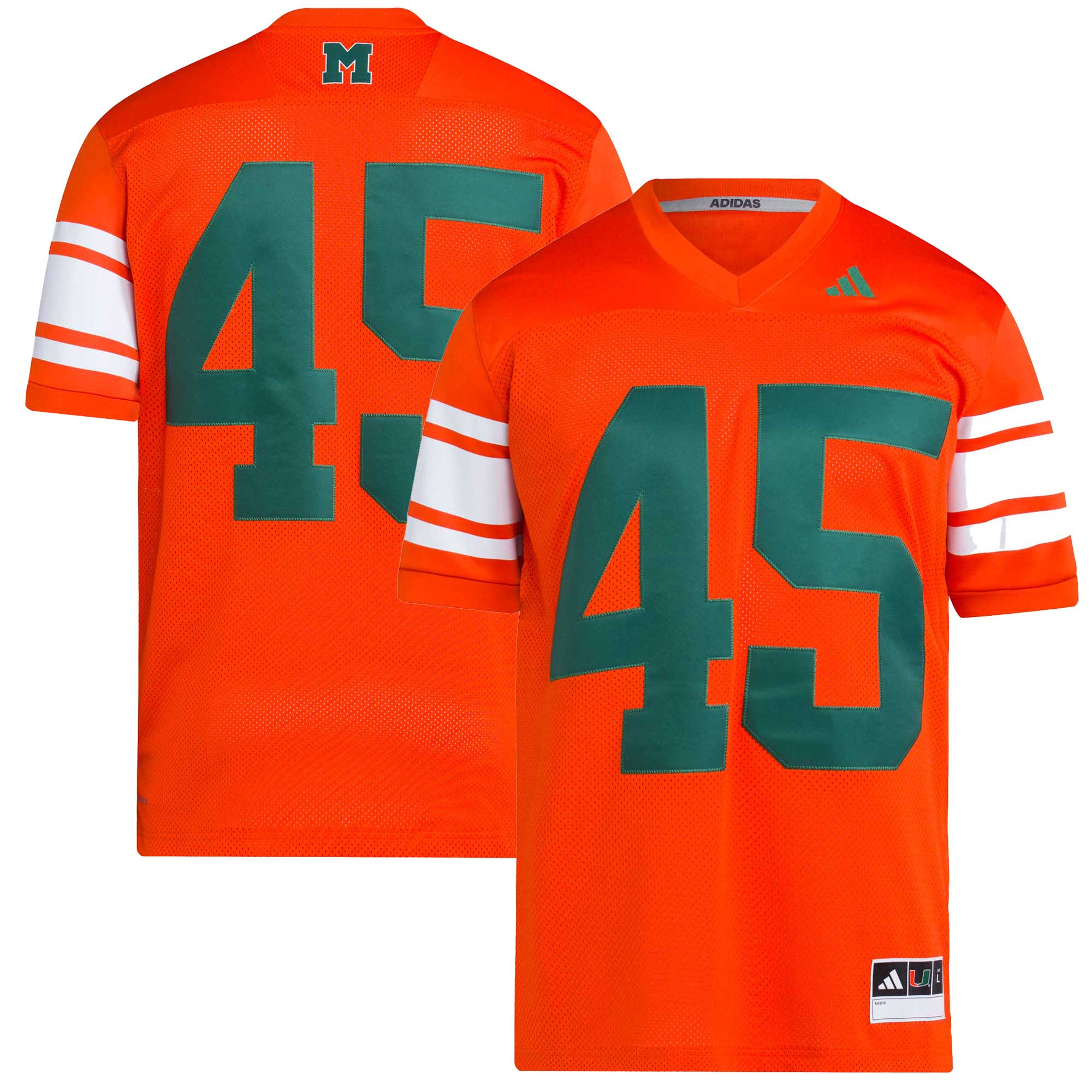 #45 Miami Hurricanes Football Icon Premier 2026/2027 Football Jersey - Orange