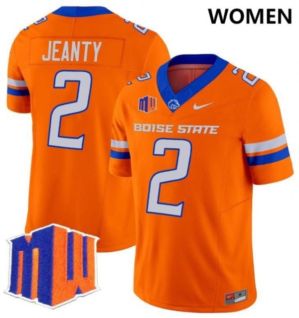 Women Ncaa Team #2 Orange Women Official Football Jersey