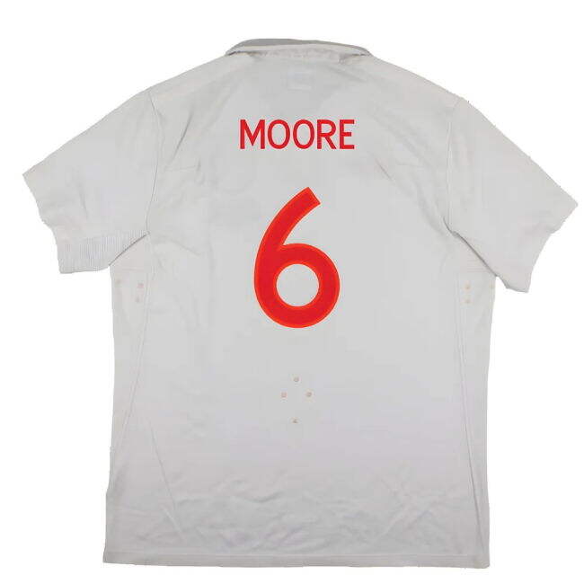 Mall Discounts England 2009-10 World Cup Home shirt (XL) (Very Good) (Moore 6) Avant-garde