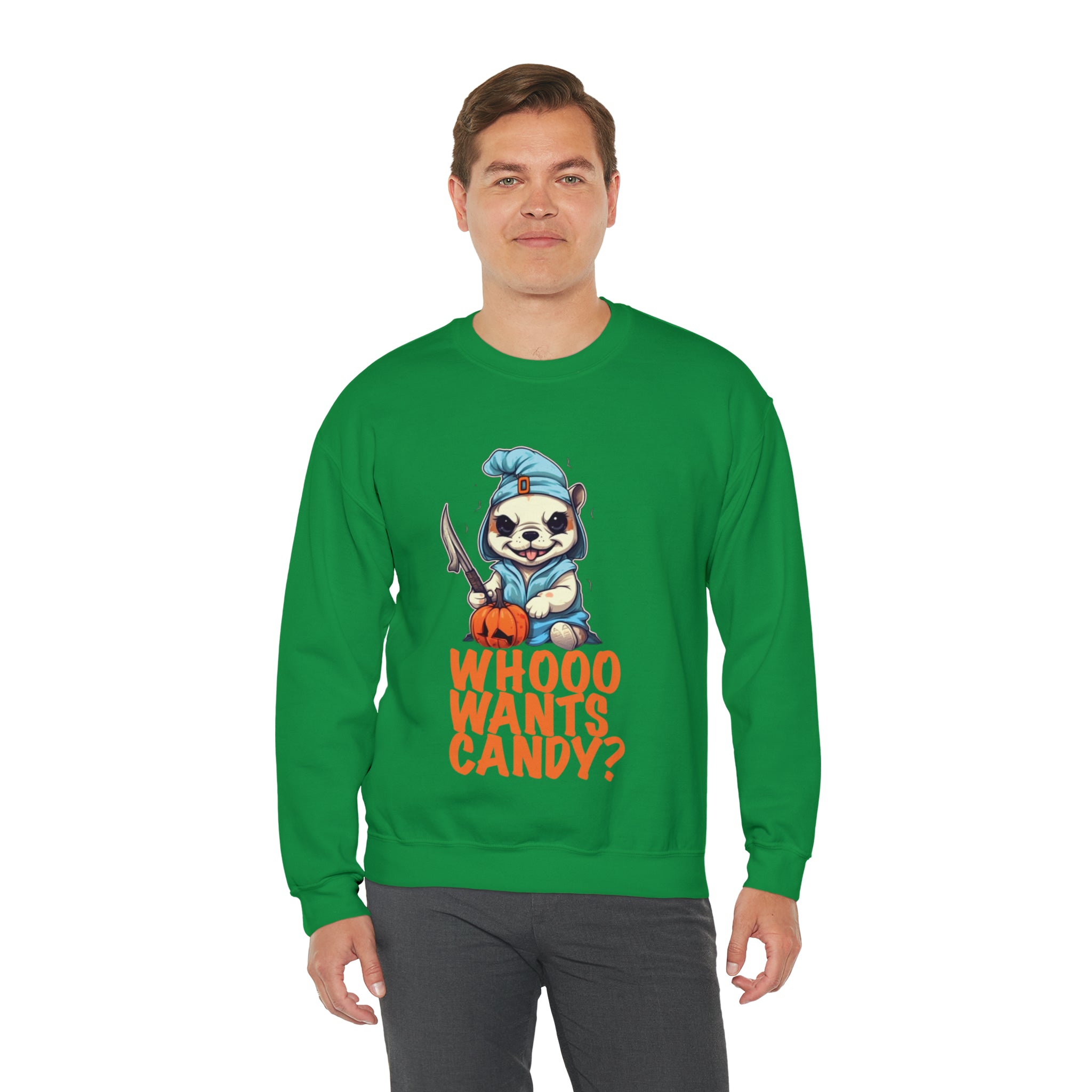 French Bulldog Whoo Wants Candy Halloween Unisex Sweatshirt Durable Dog Item