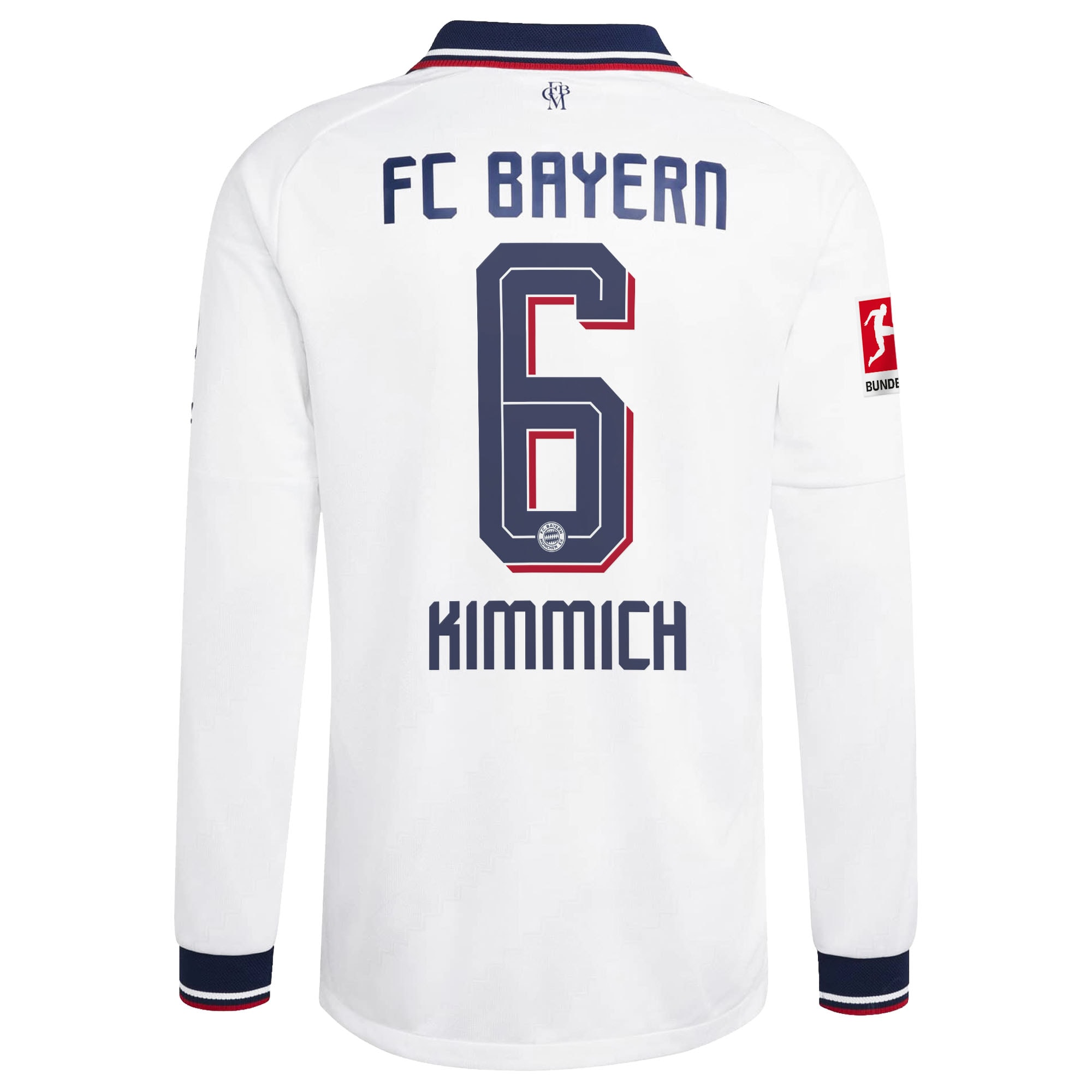 [SJH] Joshua Kimmich Bayern Munich 2026/27 Away On-Field Authentic Long Sleeve Jersey - White