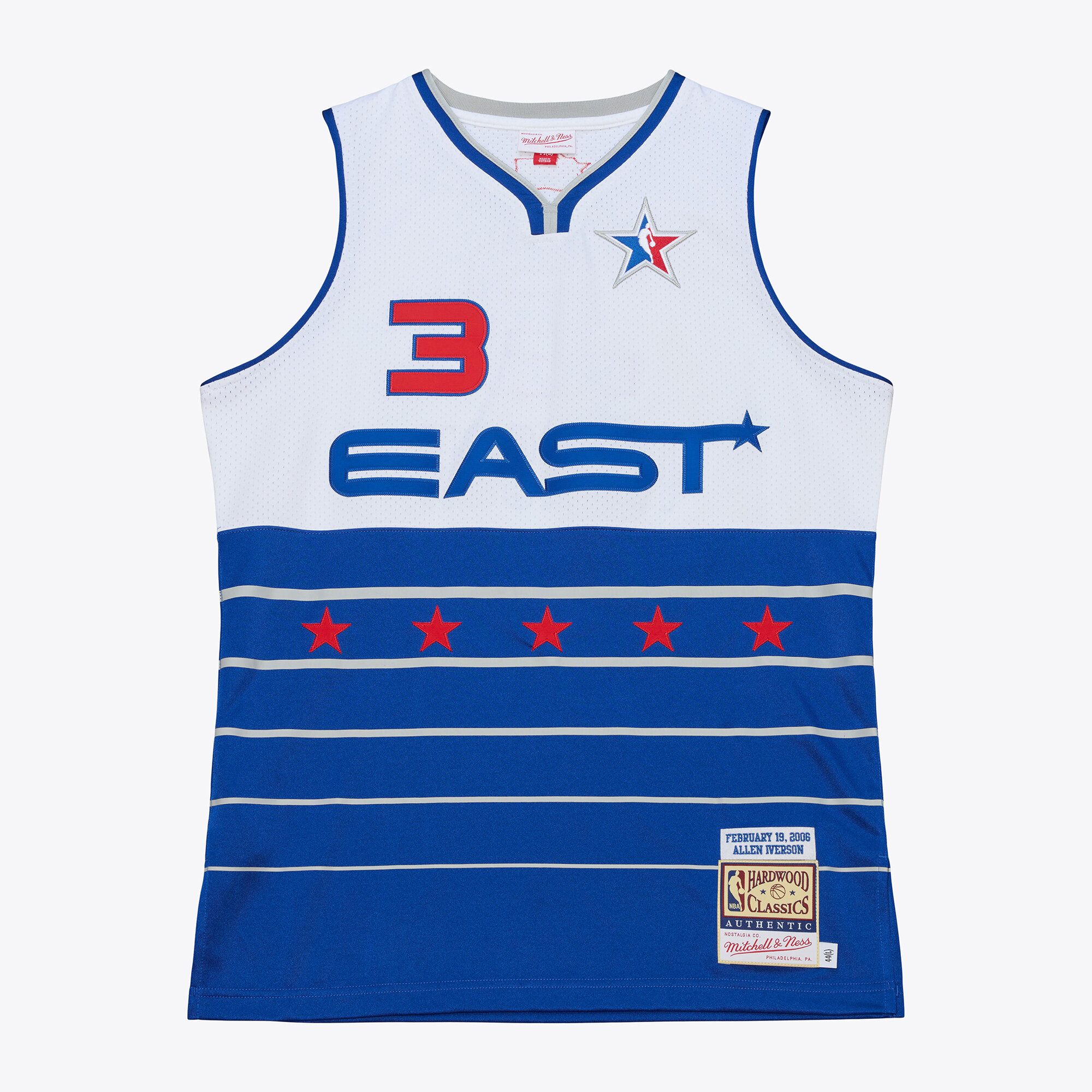 [NJP] Allen Iverson 2006 NBA All-Star Game Authentic Jersey - White/Blue