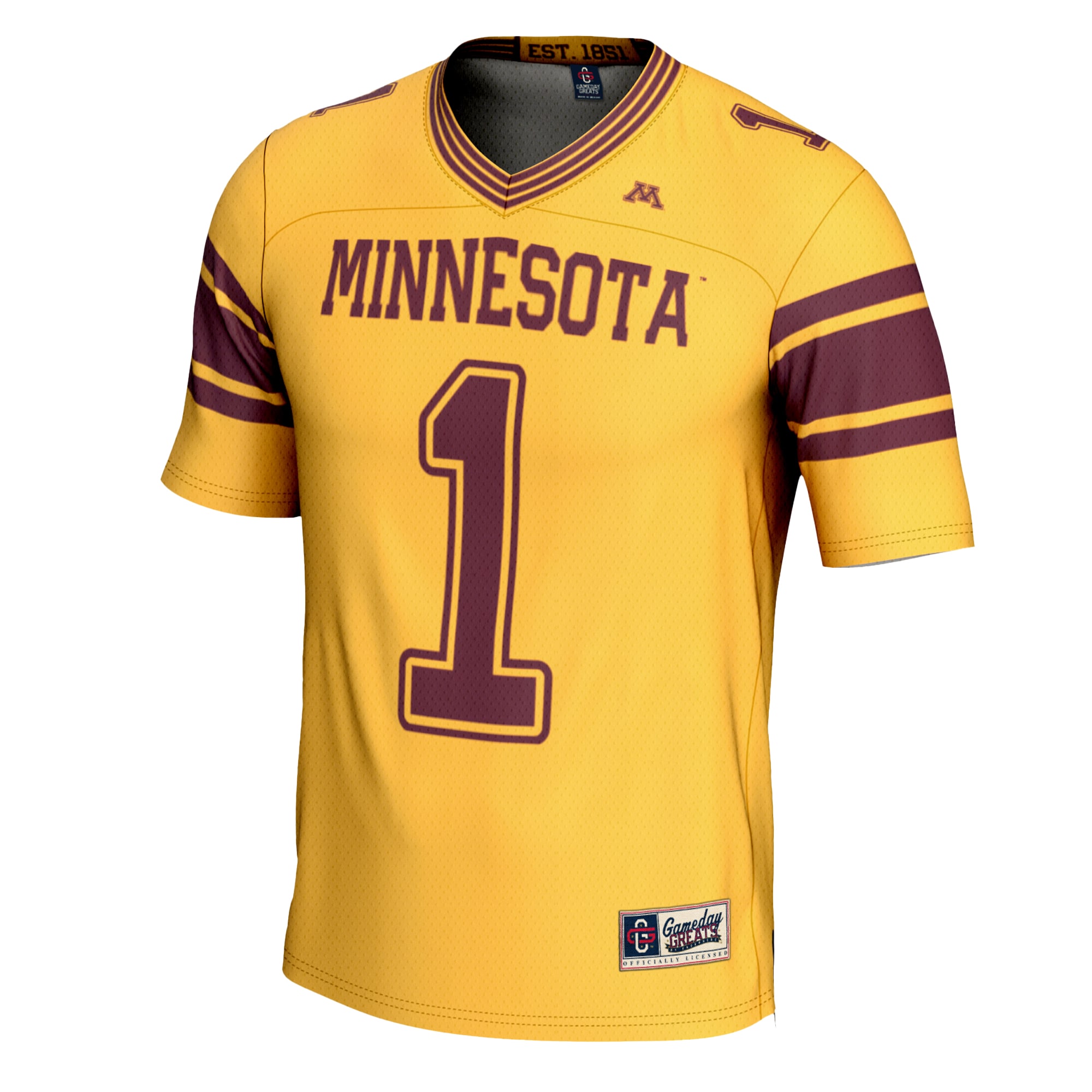 #1 Minnesota Golden Gophers GameDay Greats Football Jersey?�C Gold