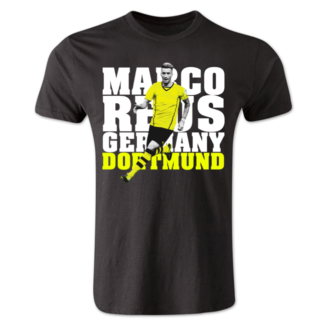 T-Shirt Dortmund Marco Reus Player (Black) In Multiple Sizes
