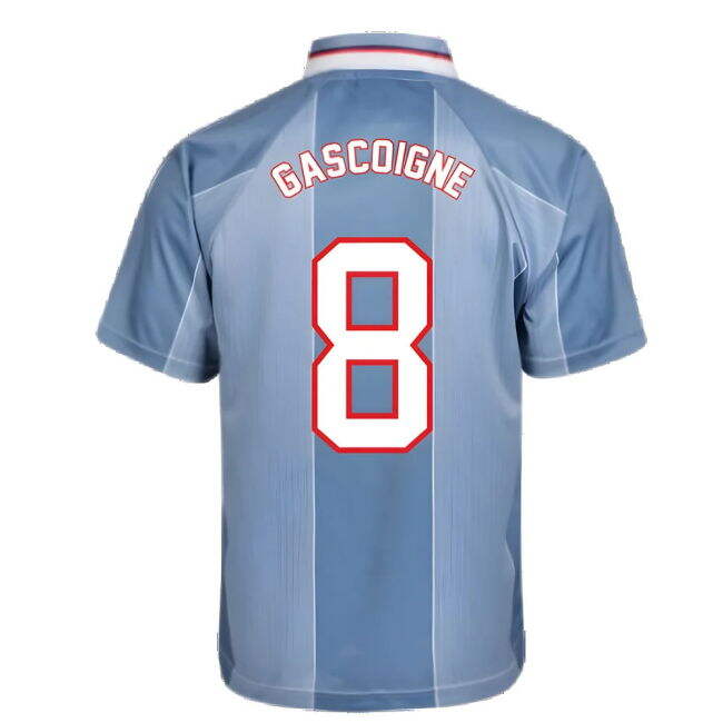 Wholesale Score Draw England 1996 Away Euro Championship Retro Football Shirt (GASCOIGNE 8) As A Gift
