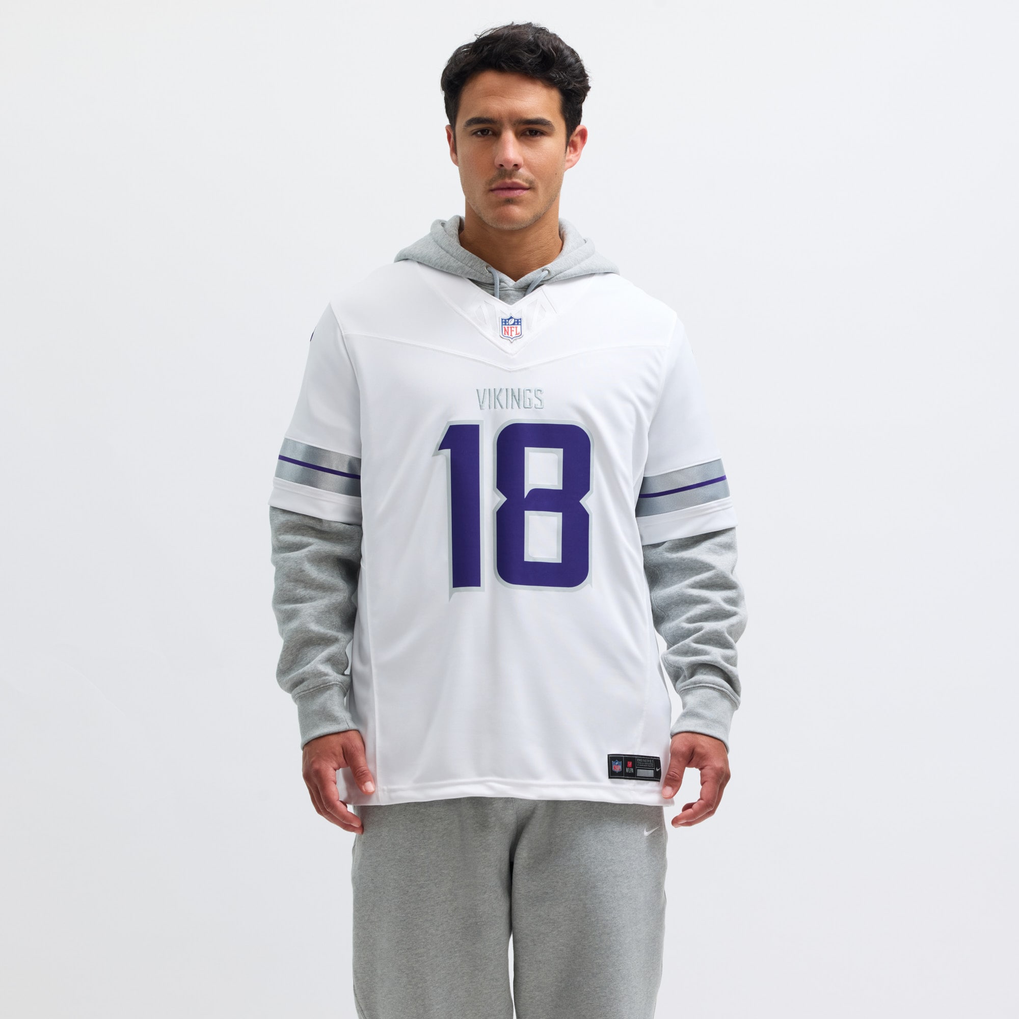 [LK] Justin Jefferson #18 Minnesota Vikings Alternate Vapor F.U.S.E. Limited Jersey - White