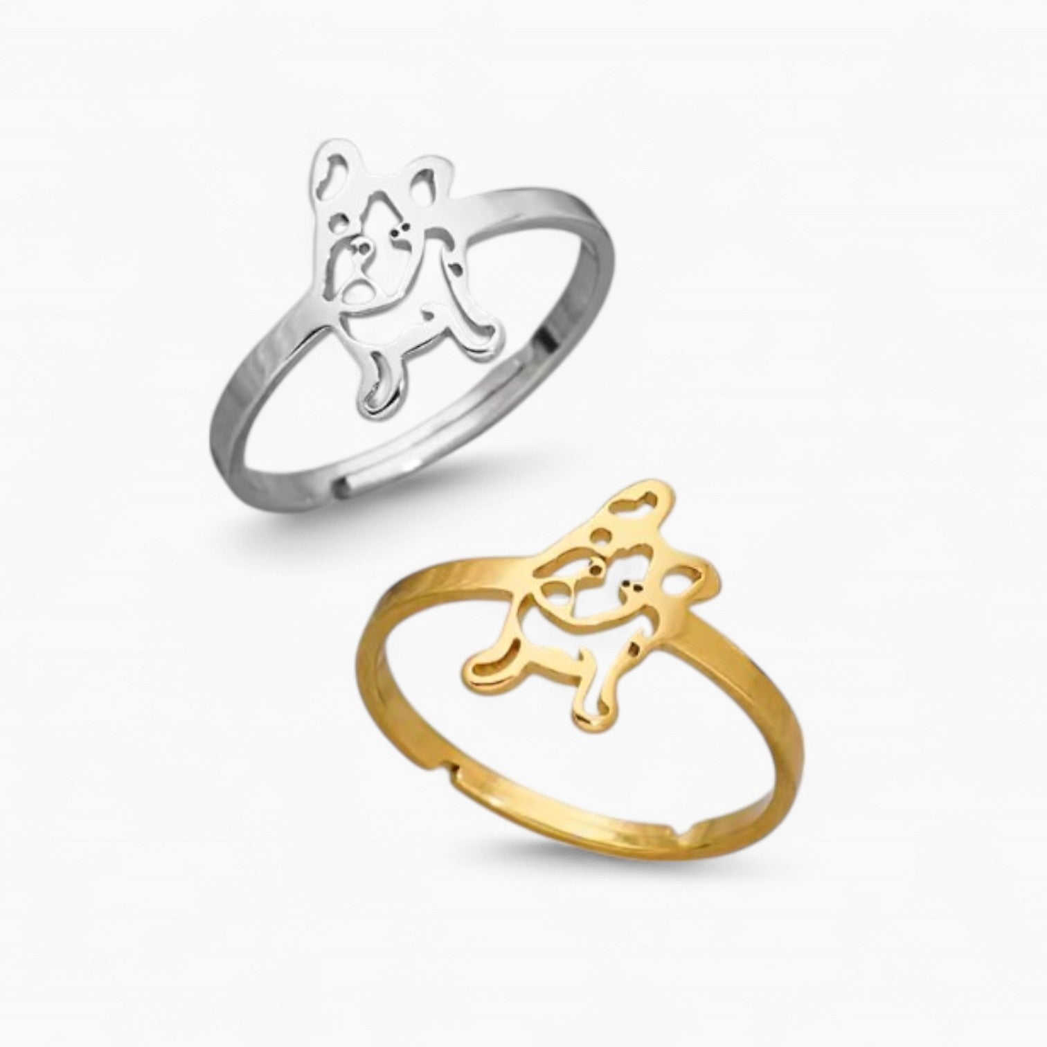High-Quality Frencherie French Bulldog Adjustable Ring – Cute, Stylis...