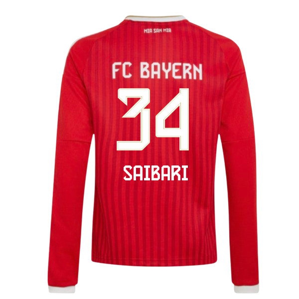 [DDJ] 2026-2027 Bayern Munich Long Sleeve Home Shirt (Kids) (Saibari 34)