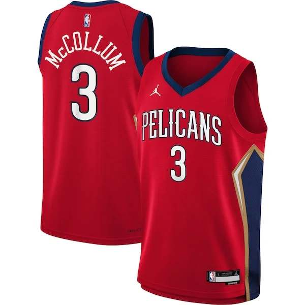 C.J. McCollum NOP Premium Team Jersey - Red - Official NBA Merchandise