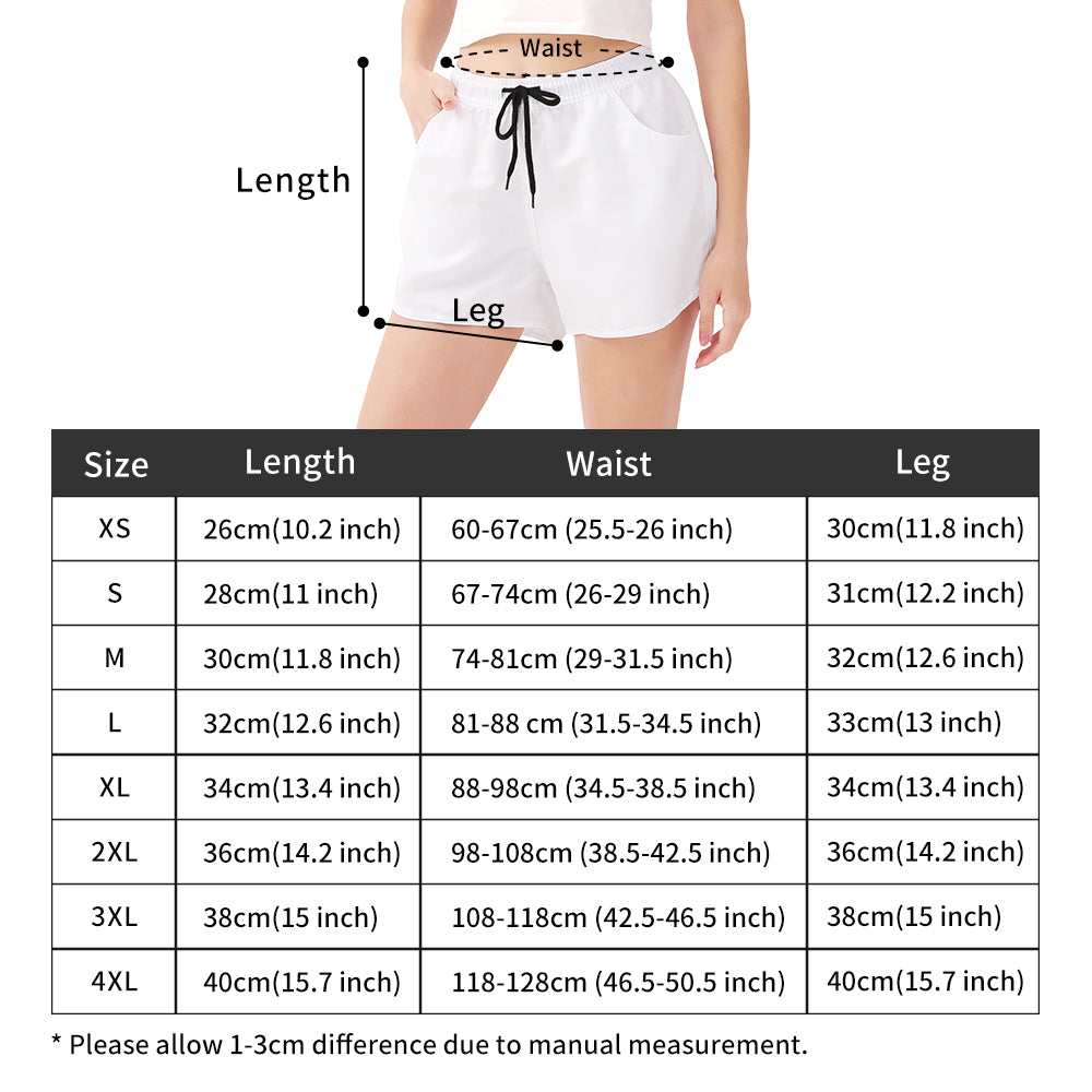 - Non-slip Women's Beach Shorts With French Bulldog Image Pet Gear
