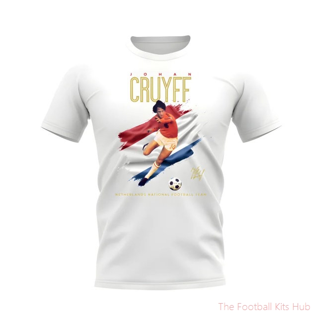 Johann Cruyff Holland Image T-Shirt (White)