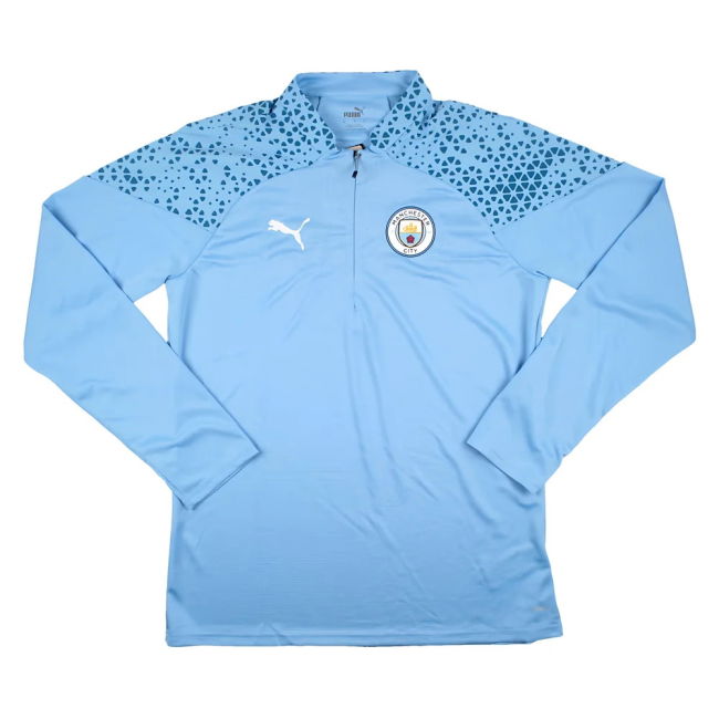 Men's 2023-2024 Man City Training Half Zip Top Pro (Light Blue)